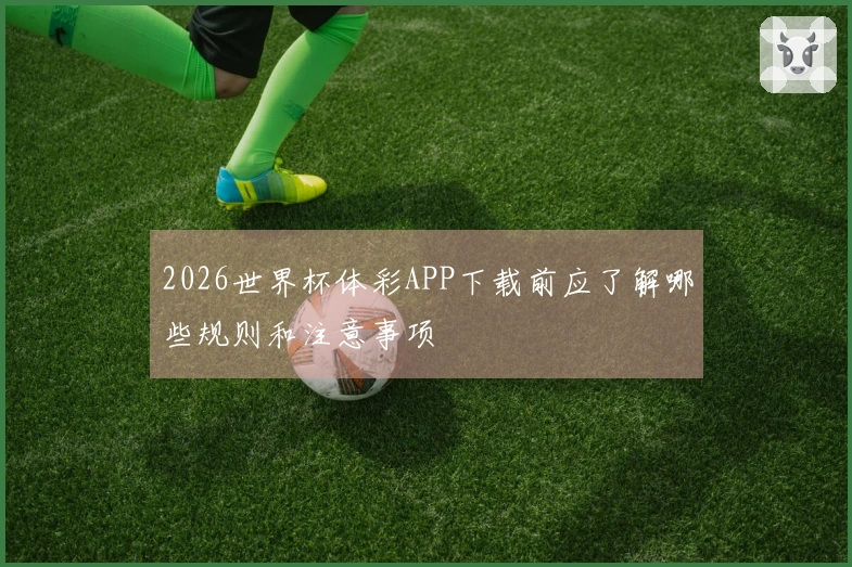 2026世界杯体彩APP下载前应了解哪些规则和注意事项